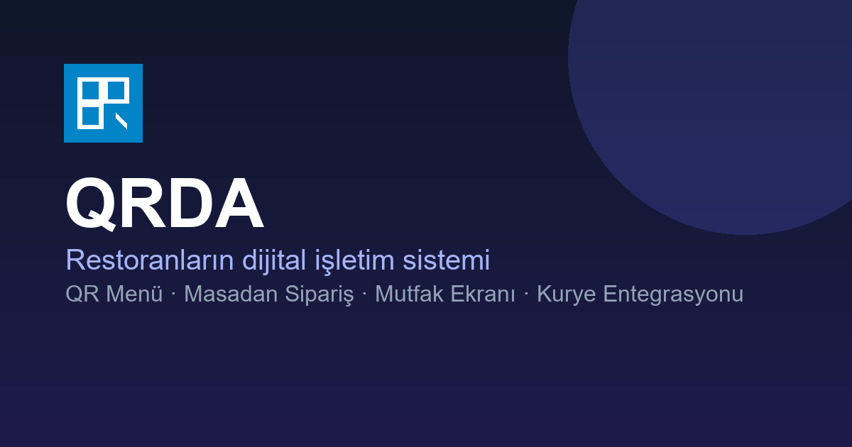 QR Menü Nedir?