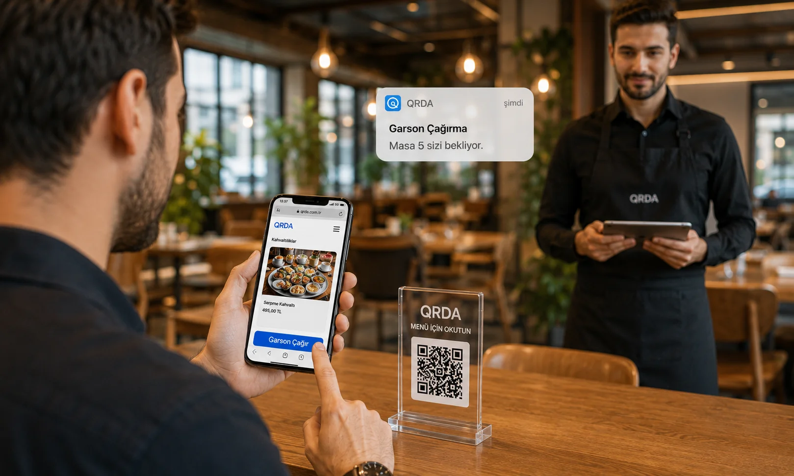 Dijital Garson Sistemi | QR ile Garson Çağırma | QRDA